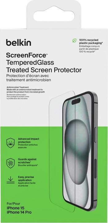 Actual product image Belkin ScreenForce Pro TemperedGlass a (1 Piece, Apple iPhone 15 Plus)