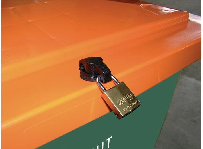 Produktbild Craemer Streugutbehälter L945xB725xH930 mm 400 l HD-PE grün/orange ohne Entnahmerutsche