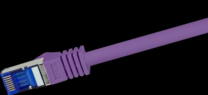 Actual product image LogiLink Patch cable Ultraflex, Cat.6A, S/FTP, 0.5 m, violet (S/FTP, CAT6a, 0.50 m)