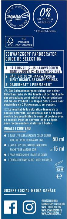 Image du produit Schwarzkopf Live Ultra Brights (95 Bleu électrique)