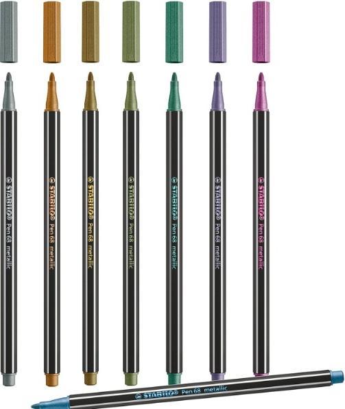 Image du produit STABILO Stylo feutre métallique Pen 68 Premium (Pink, 1 x)