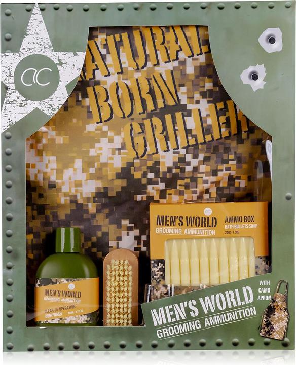 Immagine prodotto Accentra Set da bagno MEN'S WORLD in confezione regalo, comprendente 200 ml di detergente per il corpo, 200 (Set per la cura del corpo)