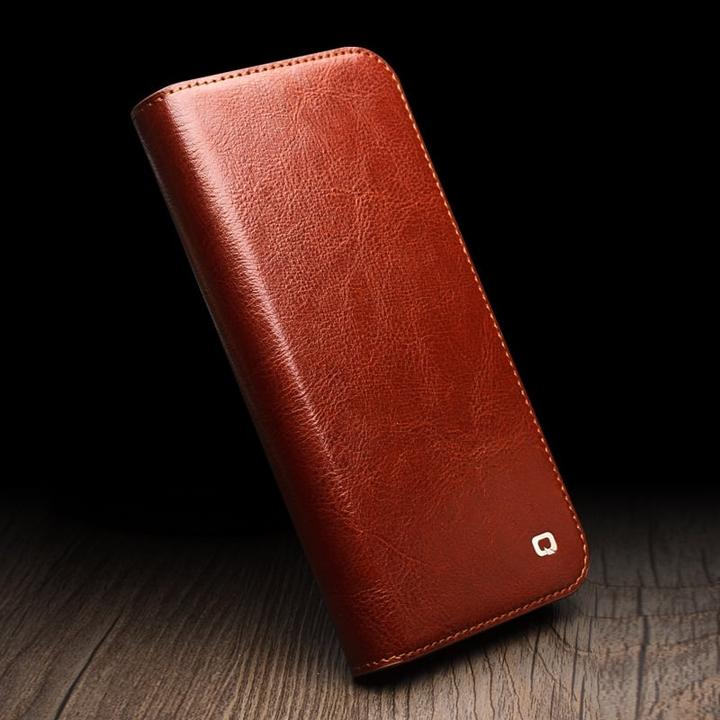 Image du produit QiAlino Fourre Flip cuir véritable (Apple iPhone 16)