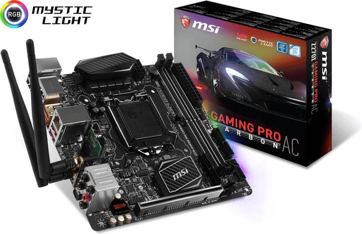 Actual product image MSI Z270I Gaming Pro Carbon AC (LGA 1151, Intel Z270, Mini-ITX)