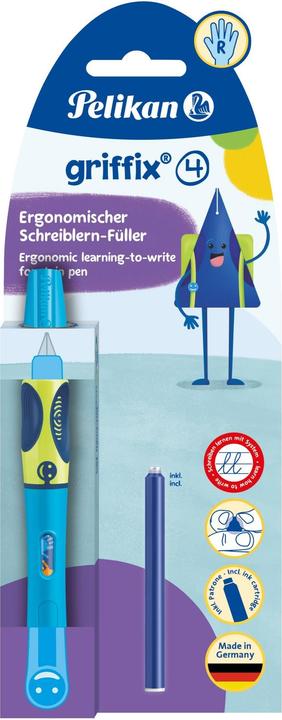 Productafbeelding Pelikan Vulpen Griffix RH NeonBlauw (neon fris blauw, 1 x)