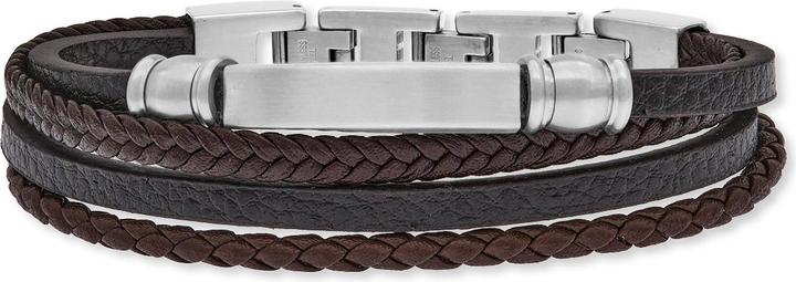 Save Brave Armband SBB-Felix-BR Herren (21.50 cm, Leder, Edelstahl)