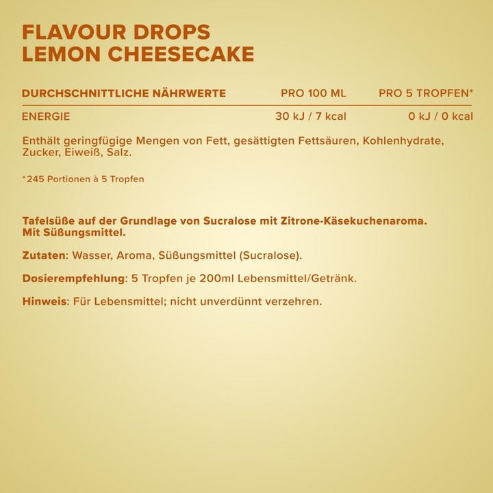 Nährwerte und Zutaten IronMaxx Flavour Drops (50ml)