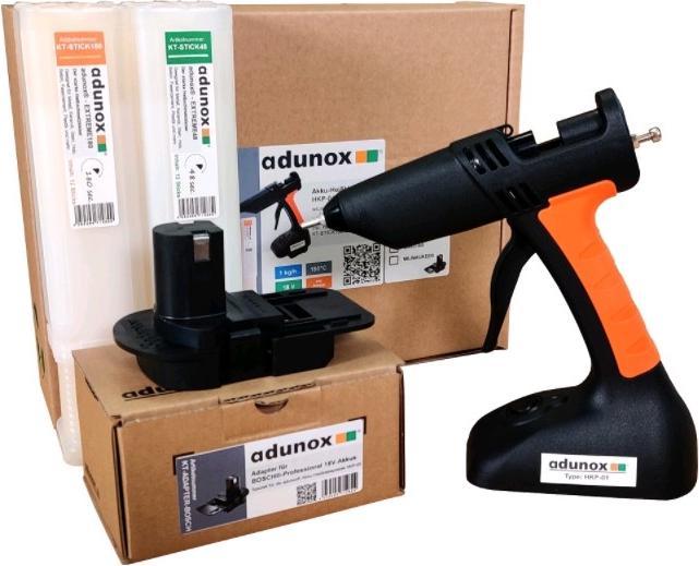 Immagine prodotto Adunox Set HKP incl. adattatore deWALT pistola per colla a caldo HKP01 Set con colla