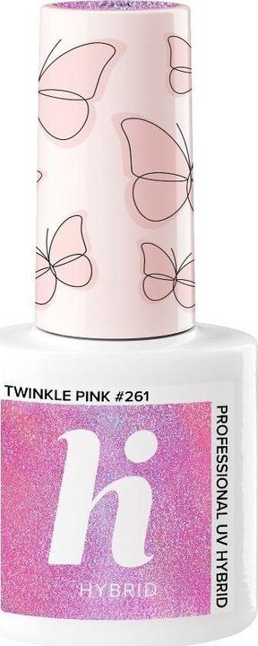Immagine prodotto Smalto Gel UV Semi-Permanente Twinkle Pink 5ml - Dura 2-3 settimane con finitura ultra brillante - (Rosa scintillio, Vernice UV gel)