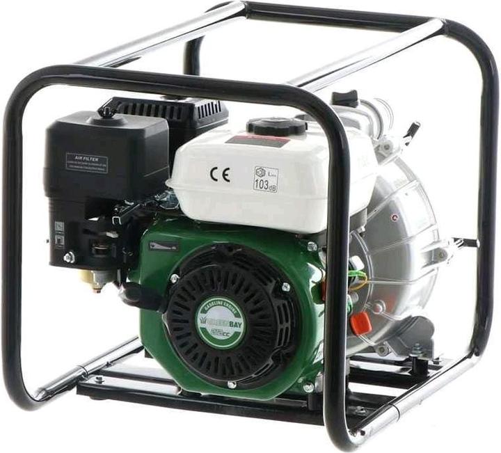Produktbild GreenBay BenzinMotorpumpe Für Schmutzwasser mit 50 mm Anschlüssen (Schmutzwasserpumpe)