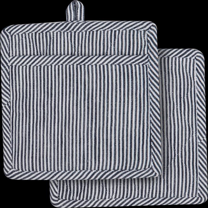 Ladelle Potholder Lina Stripe 19x19 cm 2 pcs. (Polyester (PES), Cotton (CO))