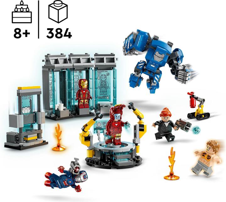Image du produit LEGO Le laboratoire d'Iron Man : la salle des armures (76315, LEGO Super Mario)