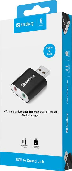 Actual product image Sandberg USB to Sound Link (USB)