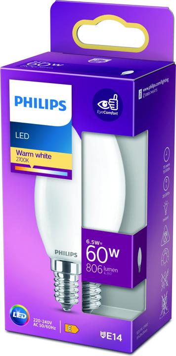 Actual product image Philips Lamp (E14, 6.50 W, 806 lm, 1 x, E)