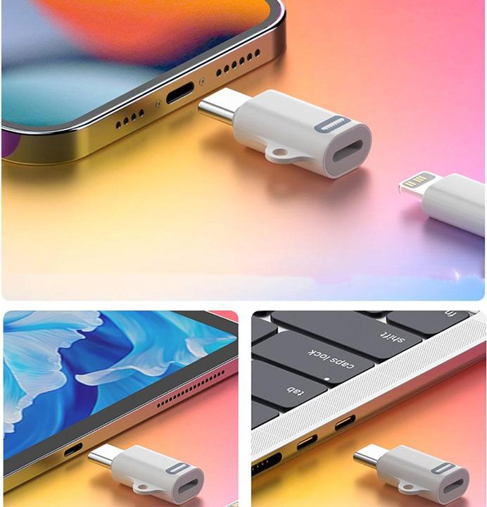 Produktbild Deltalabs USB C auf Lightning Mini Konverter Adapter für iPhone 15 - PD/27W (USB Typ C, Lightning)