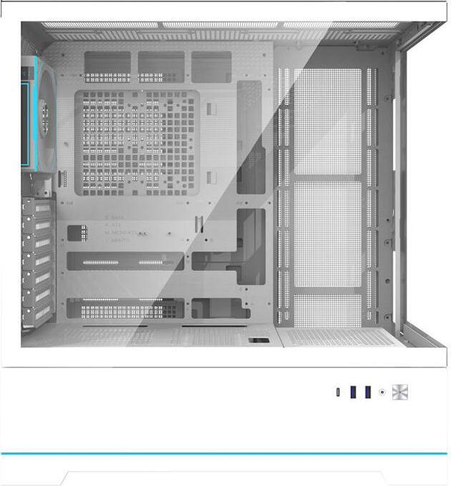 Produktbild Darkflash Tech Darkflash DY451 PRO computer case with fan (white) (mATX, ITX, ATX)
