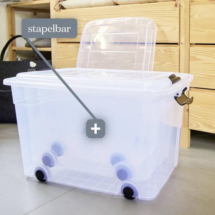 Produktbild Siena Home 2er Set Aufbewahrungsbox 20 l mit Rollen (45 x 33.5 x 25 cm, 20 l)