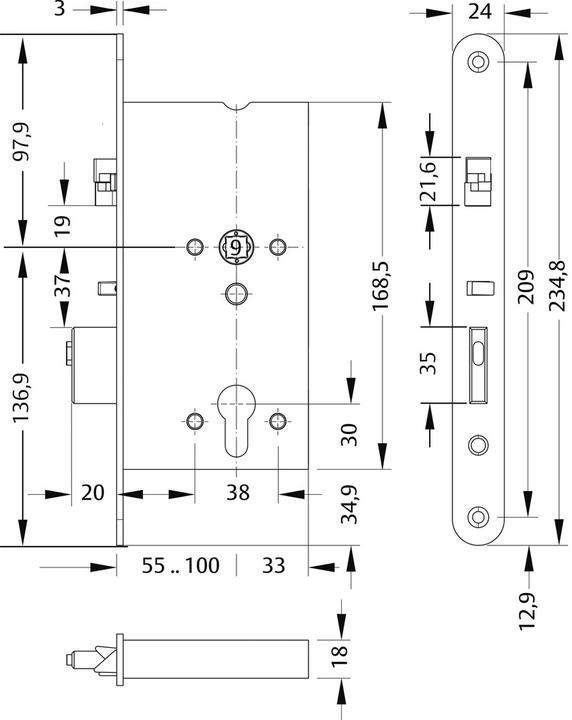 Image du produit effeff Médiateur 609 (Cylindre profilé)