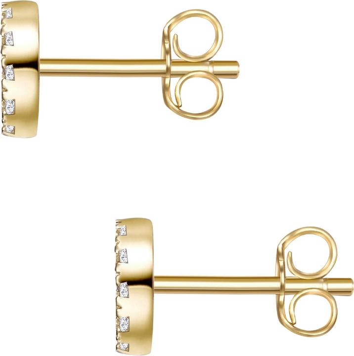 Immagine prodotto Glanzstücke München Cerchio da donna in argento sterling con zirconi in oro giallo - 15324 (Argento)