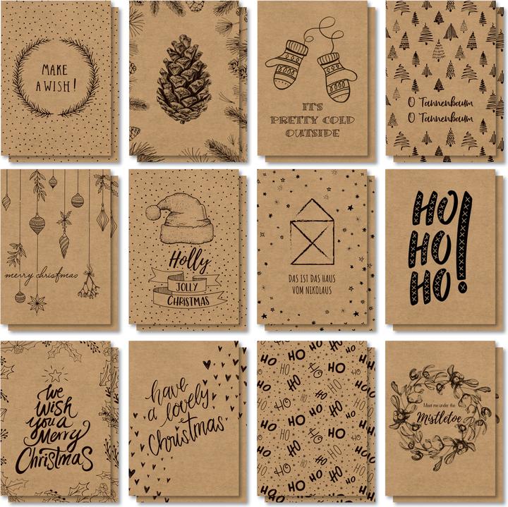 Sigel Set de cartes postales de Noël "Noël naturel", DIN A6 (1 pcs)