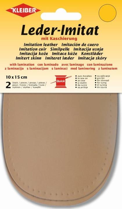Actual product image Kleiber Imitation leather with lamination 10x15 cm beige 2 pcs (2 x)