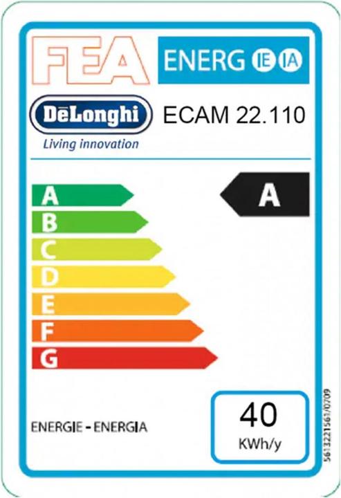 Label énergétique De'Longhi Magnifica S