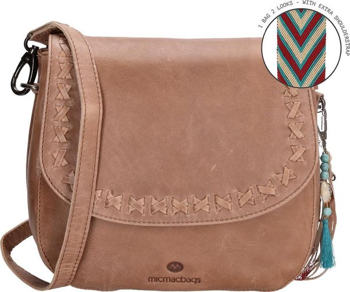 Micmacbags Freundschaftsumhängetasche - Sand - 100% Leder
