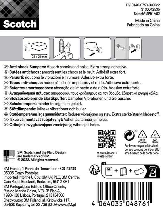Immagine prodotto Scotch Schutzpuffer (Smorzatori di arresto, 6 Pezzo/i)