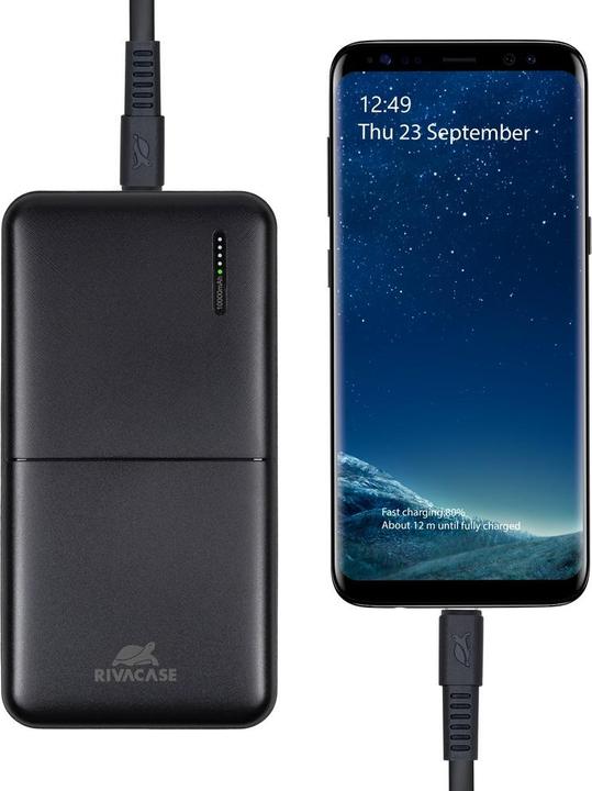 Produktbild Rivacase POWER BANK USB 10000 mAh/VA2532 Baltas (10000 mAh, 20 W, 37 Wh)