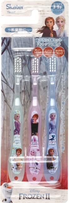 Actual product image Disney Kindergarten toothbrush 3-pack with cap (Soft, 3 x)