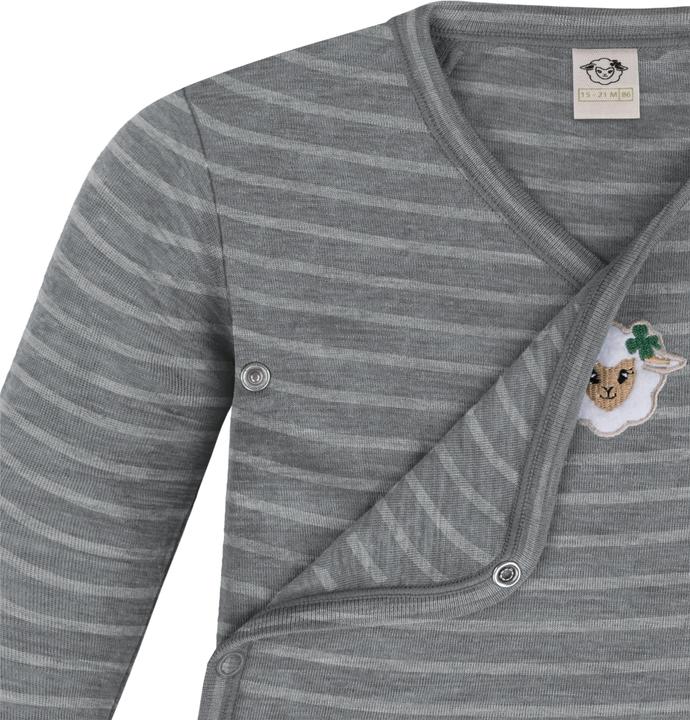 Actual product image Normani 2-pack double pack baby bodysuit merino wrap bodysuit long sleeve - 9343 (86)