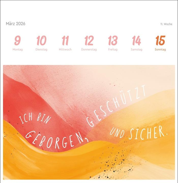 Produktbild Ich bin einzigartig und wertvoll Premium-Postkartenkalender2026 - 53 Affirmationskarten für das (Deutsch)