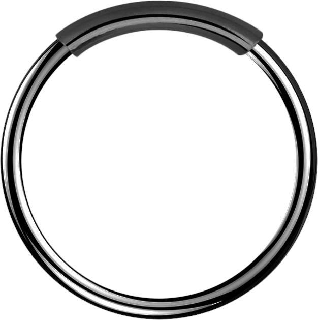 Star Piercing Nasenring endlos schwarz (ohne Messing, Chirurgenstahl 316L)