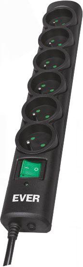 Productafbeelding Ever OPTIMA 1,5m 6 AC-uitgangen 250 V Zwart 1,5 m (6 x, CEE 7/5, 1.50 m)