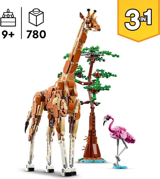 Image du produit LEGO 31150 Safari des animaux (31150, LEGO Creator 3-in-1)