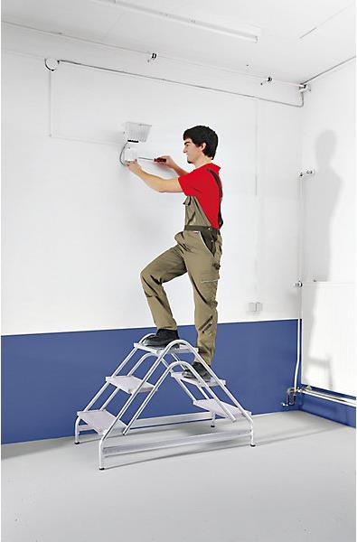 Produktbild Munk Arbeitspodest beidseitig begehbar Stahl-Gitterrost 2x3 Stufen (Gerüst, 115 cm)