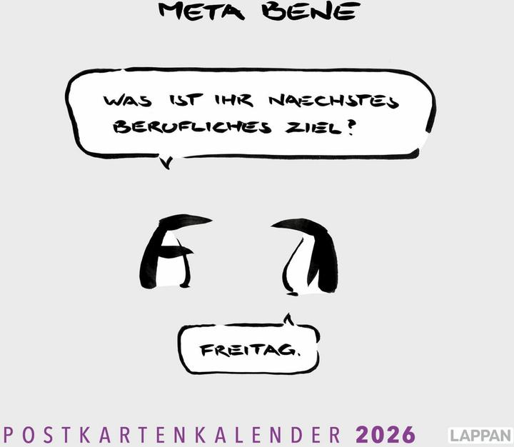 Produktbild meta bene Postkartenkalender 2026 (Harter Einband, Deutsch)
