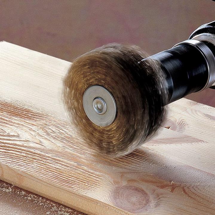 Actual product image wolfcraft wolfcraft 1 Holz-Struktur-Bürste S=8mm ø80x35mm
