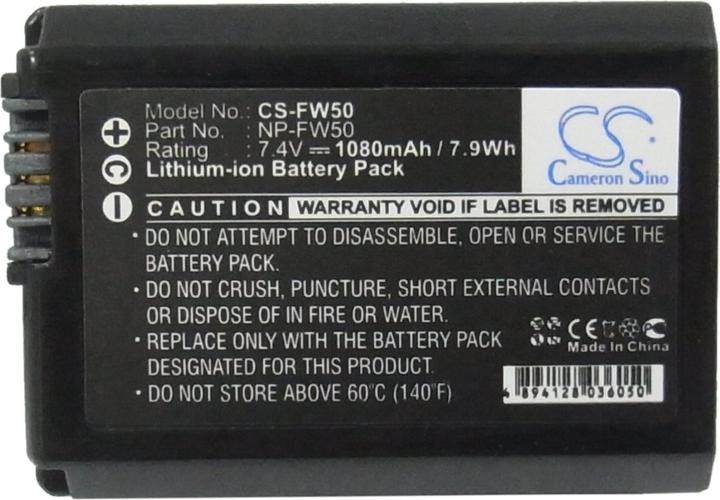 Actual product image CS Cameron Sino Battery for Sony NP-FW50 (Camera battery)
