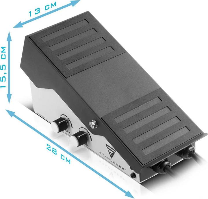 Actual product image Stahlwerk TIG foot pedal AC/DC TIG 200 Pulse Pro and AC/DC TIG 200 Pulse Pro Digital