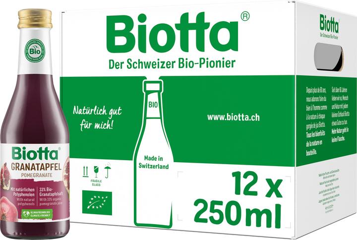 Actual product image Biotta Pomegranate organic (12x2.5dl) (12 x 25 cl)
