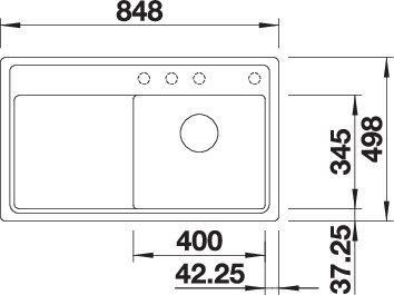 Produktbild Blanco Zenar 45 S-F (49.80 cm, 84.75 cm)