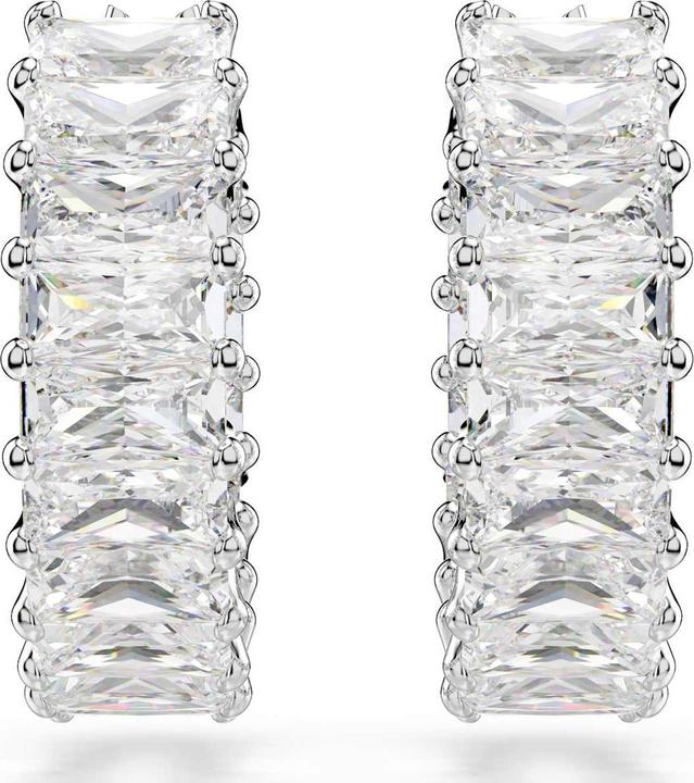 Image du produit Swarovski Matrix Kreolen Baguette Schliff Weiss Rhodiniert