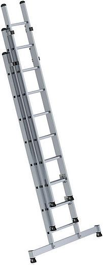 Produktbild Munk Sprossen-Schiebeleiter 3-teilig mit nivello-Traverse 3x8 Sprossen (Anlegeleiter, 690 cm)