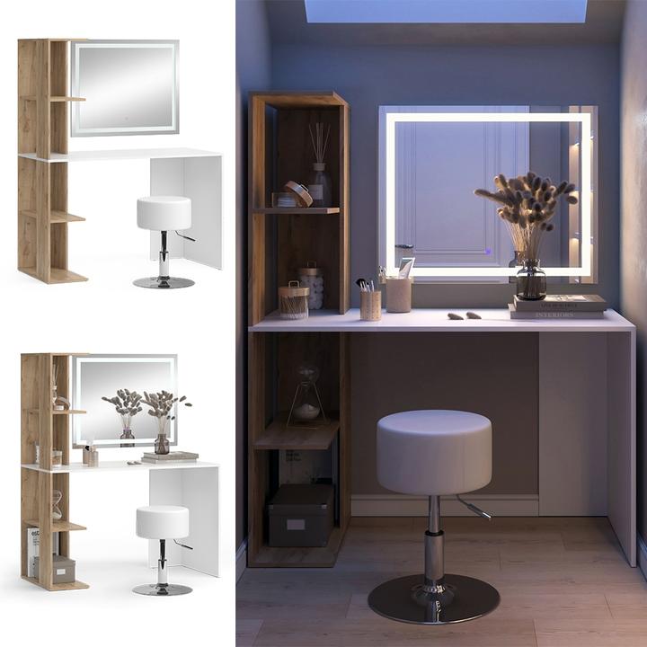 Produktbild Vicco Tower mit Hocker und Beleuchtung (122.5 x 55.5 x 76 cm)