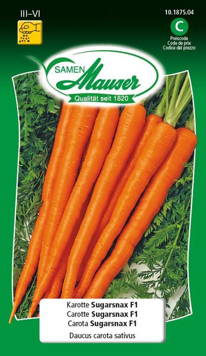 Actual product image Samen Mauser Carrot Sugasnax F1 (Vegetable seeds)