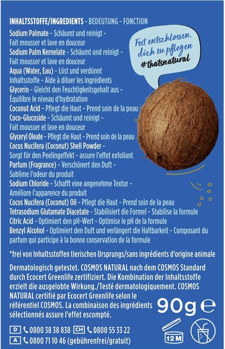 Image du produit Nature Box fixe 2in1 soin douche massage + exfoliant parfum noix de coco 90 g