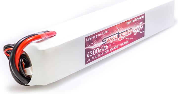 Actual product image Swaytronic LiPo 12S 44.4V 4300mAh 50C/100C (44.40 V, 4300 mAh)
