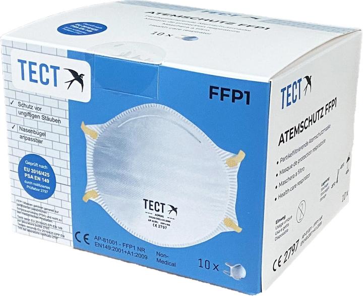 Tect Atemschutzmaske FFP1 (FFP1, 10 x)