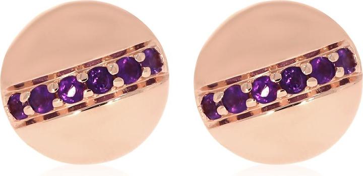 Xen Ohrstecker mit 12 Amethyste ca. 0,26 ct. rosèvergoldet (925 Sterling Silber)